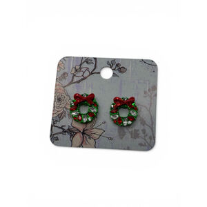 Christmas Wreath Earrings NWOT